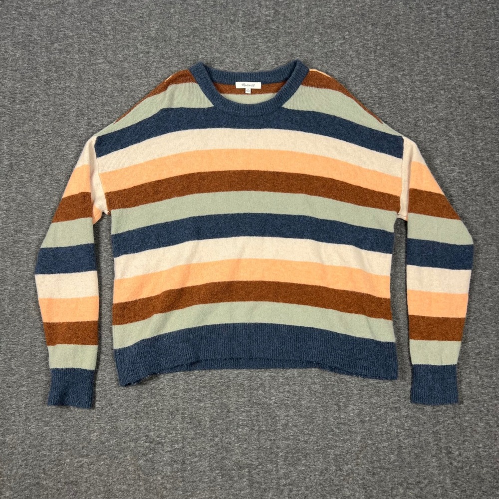 Madewell Striped Alpaca Wool Crewneck Sweater Women's Medium Multicolor